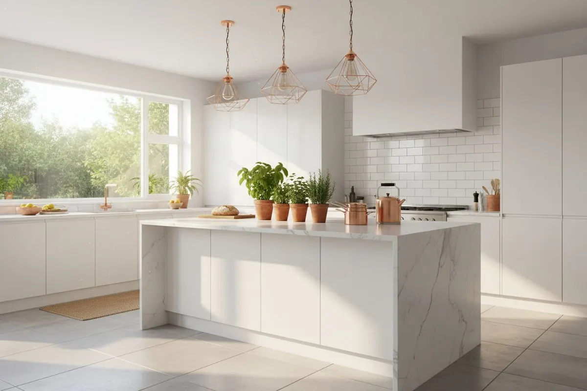 Diseño de cocina con IA - cocina moderna con isla